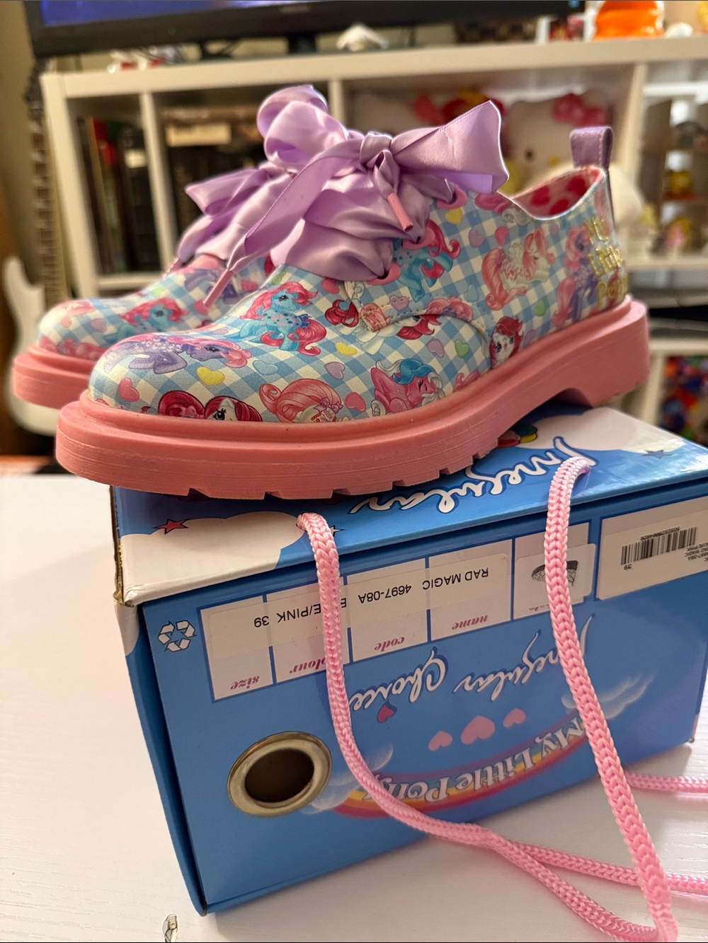 Irregular Choice My Little Pony. Pastel Plaid Pink-Accented Dress Shoes